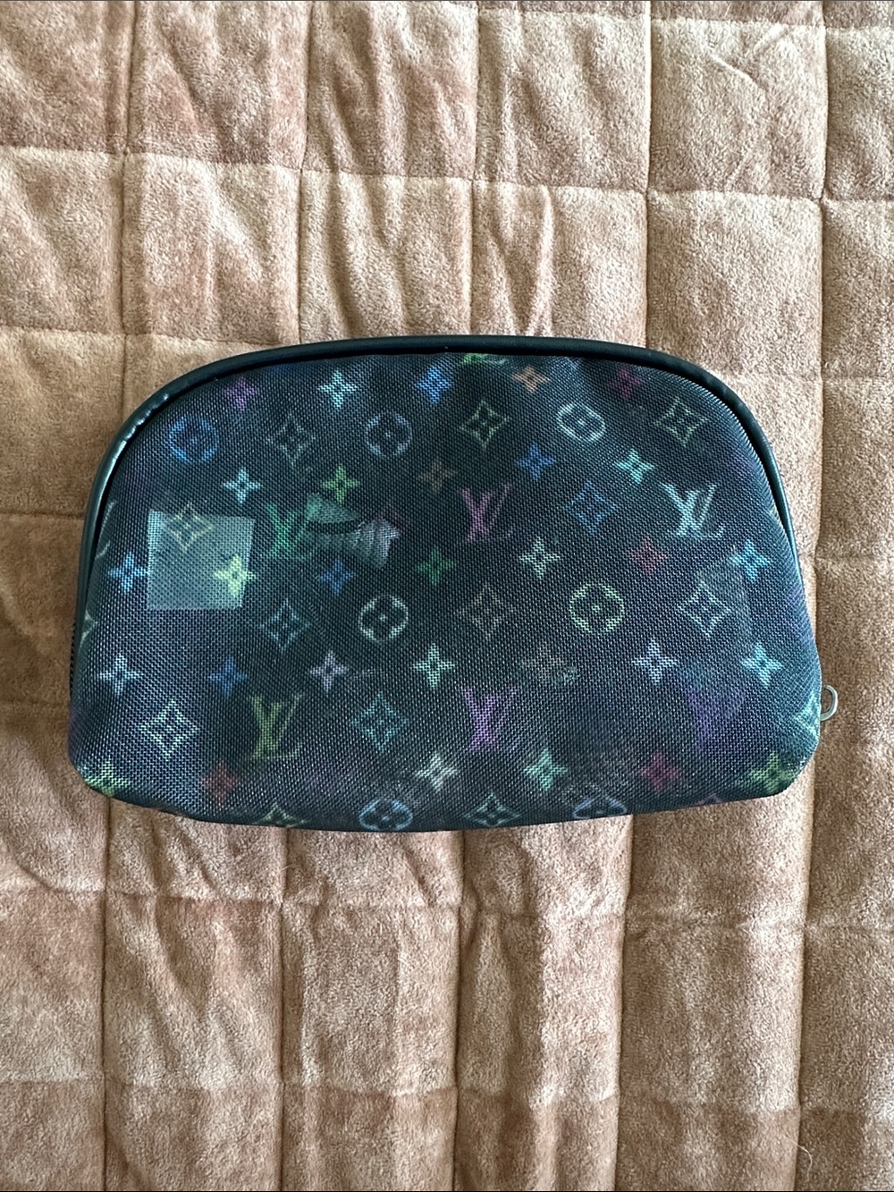 Black Multicolor Toiletry Pouch